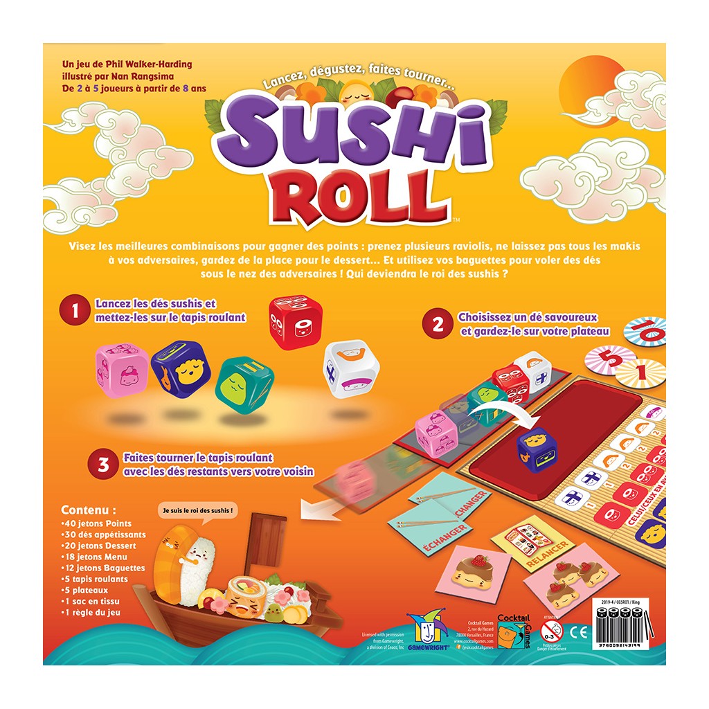 Sushi Roll Board Game Monopolis Toko Board Games